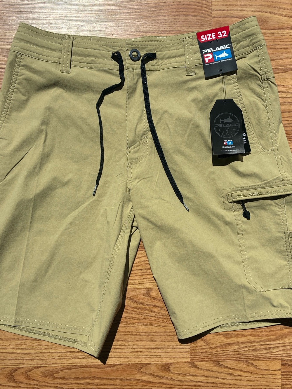 Pelagic Men’s Khaki Performance Shorts - Size 32